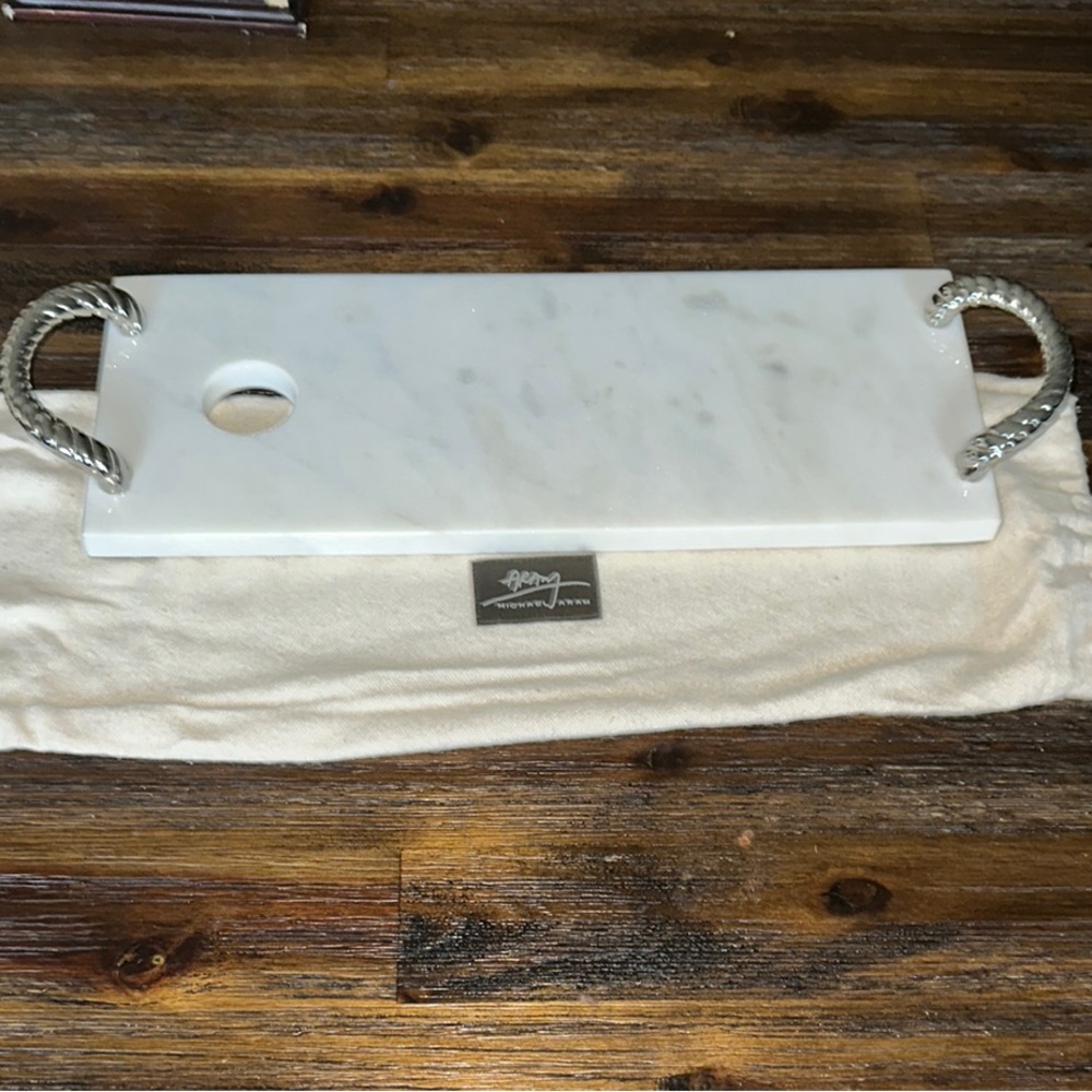 Michael Aram Hors d'oeuvre/Cheese Board w/twist rope handles